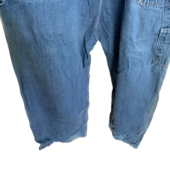 Vintage Carhartt Bib Work Overalls Blue Denim Jean Suspenders R08 DNM 54 x 32 - Picture 11 of 11